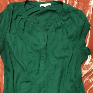 Blouse with cap sleeves